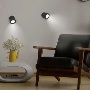 LED Indoor Cordless Portable Wall Light - Black