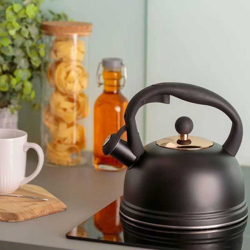 Typhoon Otto Black 1.8 Litre Whistling Kettle