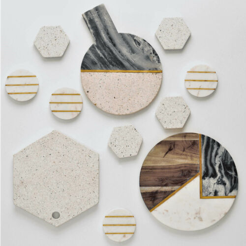 Elements Terrazzo Marble Round Serving Board