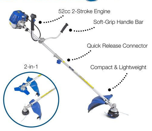 hyundai brush strimmer  details 