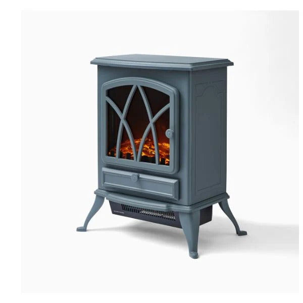 2KW Stirling Black Electric Stove Fire Grey