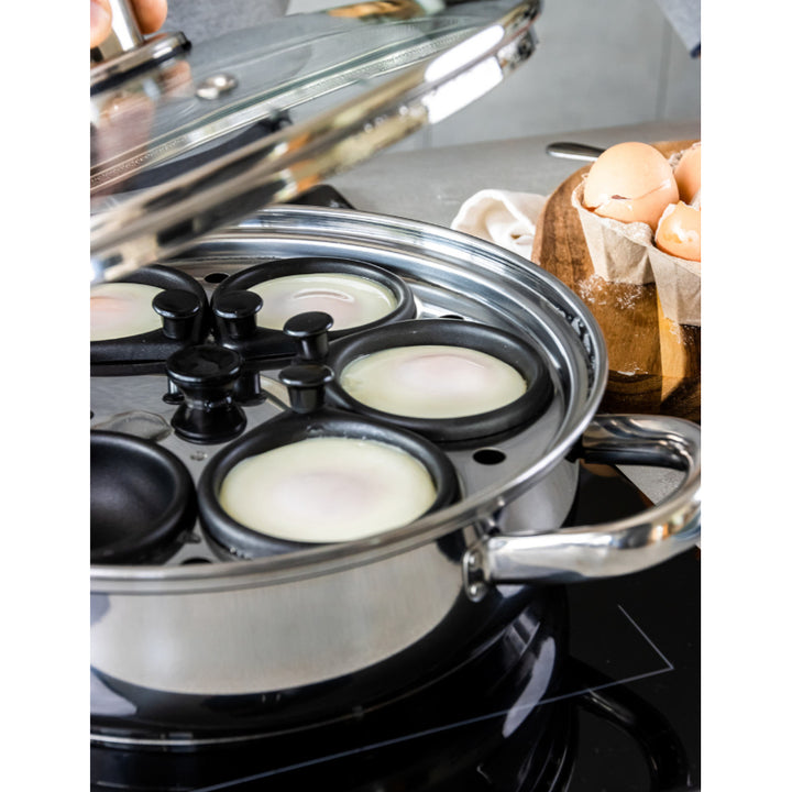 KitchenCraft Stainless Steel 6 Egg Poacher