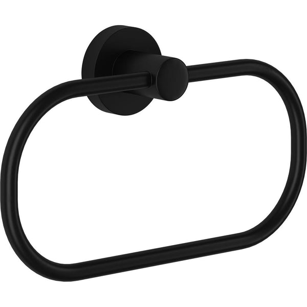 malmo black towel ring