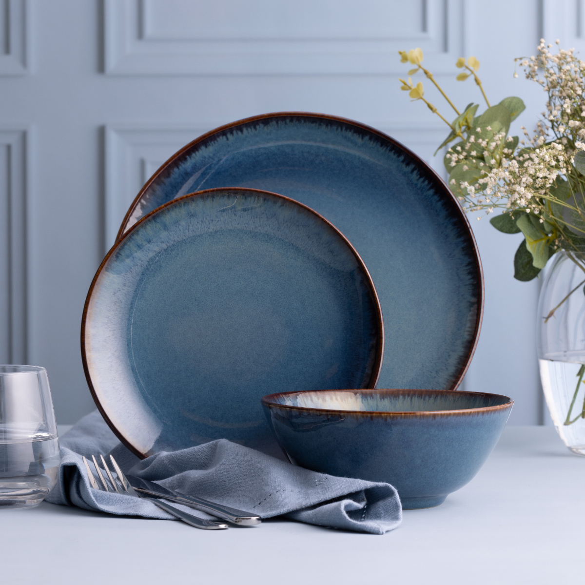 Mason & Cash Reactive Blue Dinner Plate