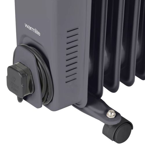 Warmlite 9 Fin 2KW Oil Filled Radiator - Dark Titanium