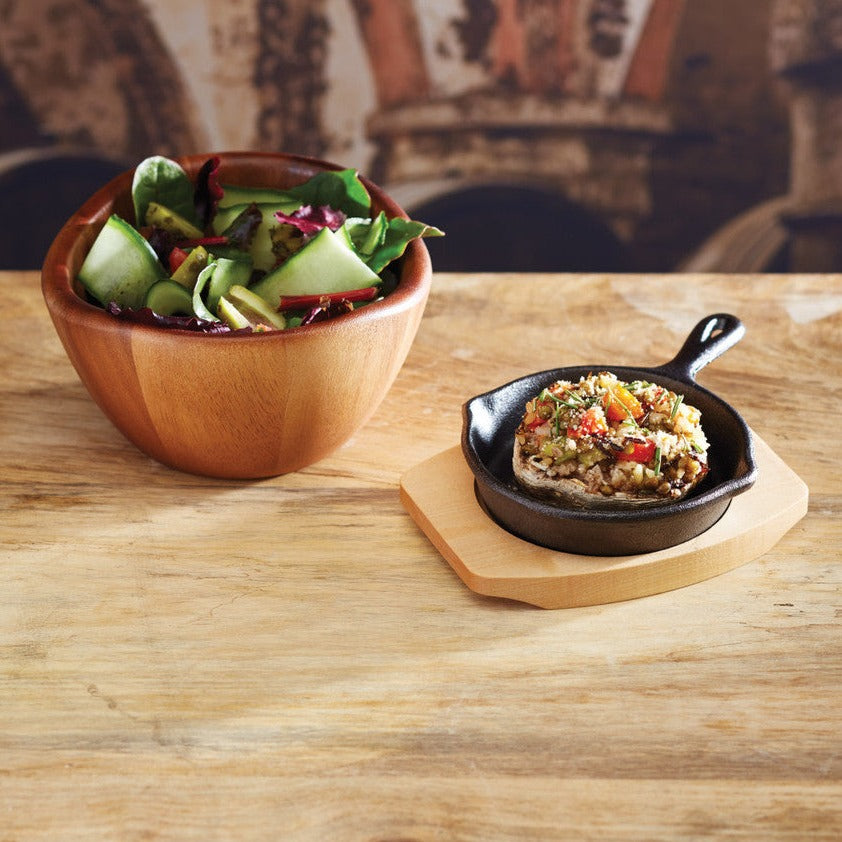 Artesà Cast Iron Mini Fry Pan with Board 11cm