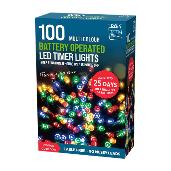100 BO LED 8 Function with Timer String Lights - Warm White