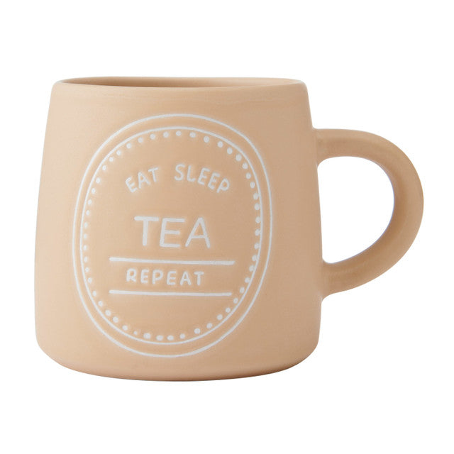 Mikasa Eat Sleep Tea Repeat Mug, 400ML