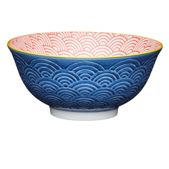 KitchenCraft Blue Arched Pattern Ceramic Bowls