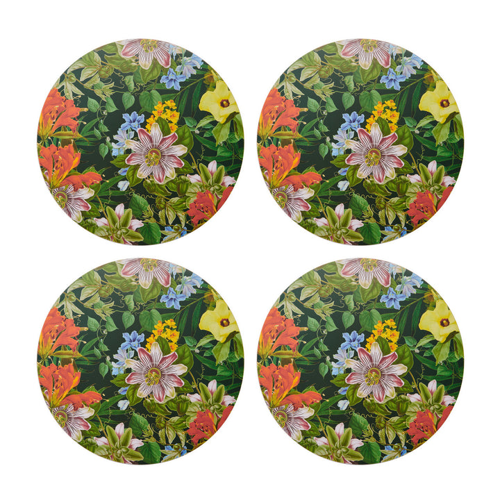 Creative Tops Floral Pack of 4 Premium Round Placemats