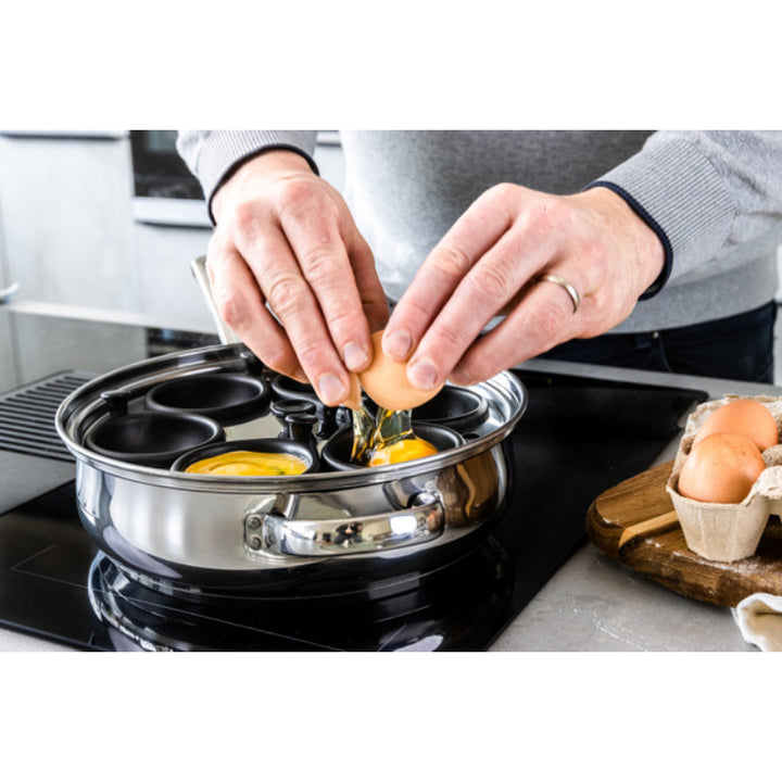 KitchenCraft Stainless Steel 6 Egg Poacher