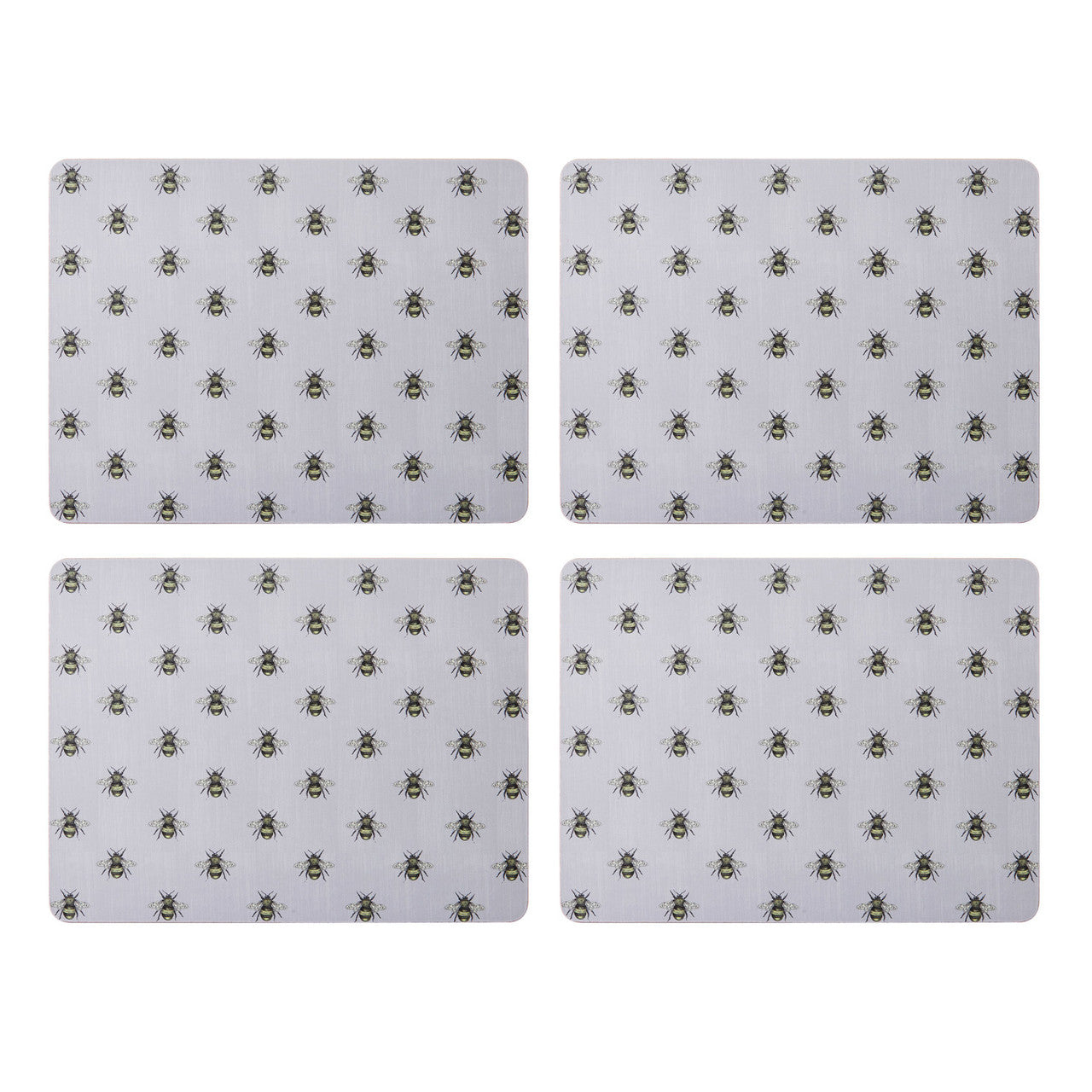 Creative Tops Bee Print Pack of 4 Premium Placemats