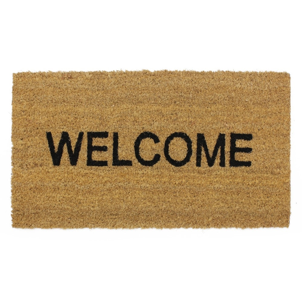 Heavy Duty Welcome Door Mat 100% Coir 60cm x 33.5cm