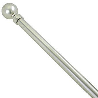 Deville Classic Silver Ball End Curtain Pole 1.2-2.1m