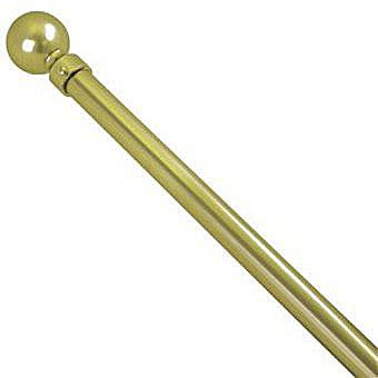 Deville Classic Antique Brass Ball End Curtain Pole 1.2-2.1m