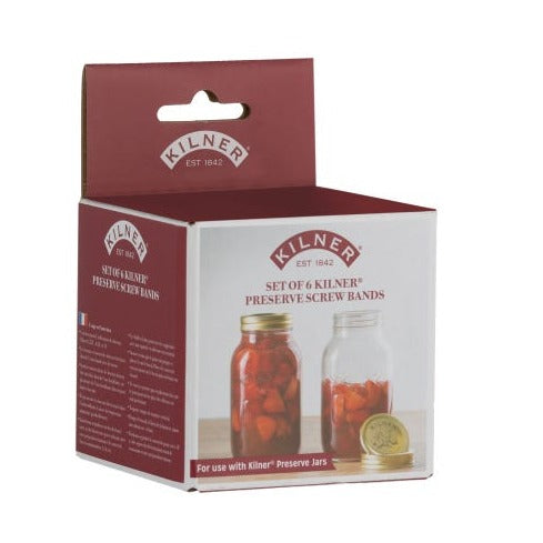Kilner Set Of 6 Preserve Jar Screw Bands