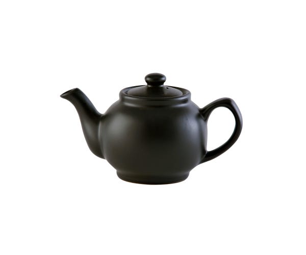 Matt Black 2 Cup Ceramic Teapot