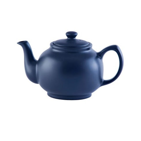 Matt Navy Blue 6 Cup Ceramic Tea Pot