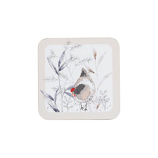 Price & Kensington Country Hens Set Of 4 Coasters