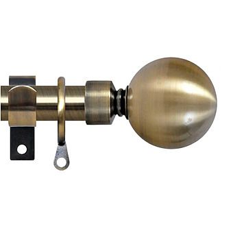 Deville Classic Antique Brass Extendable Curtain Pole 1.85-3.6m