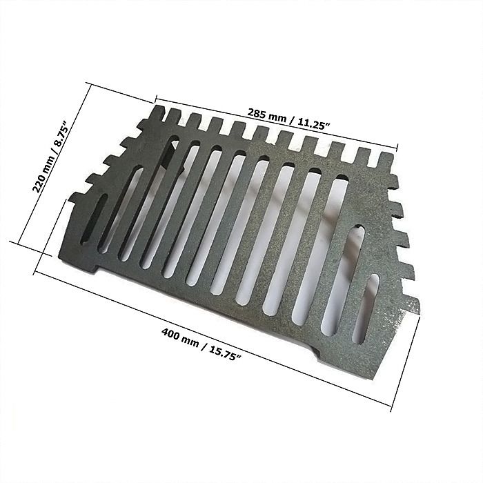 Heavy Duty Cast Iron Queenstar 18 Inch Fire Grate with 2 Legs