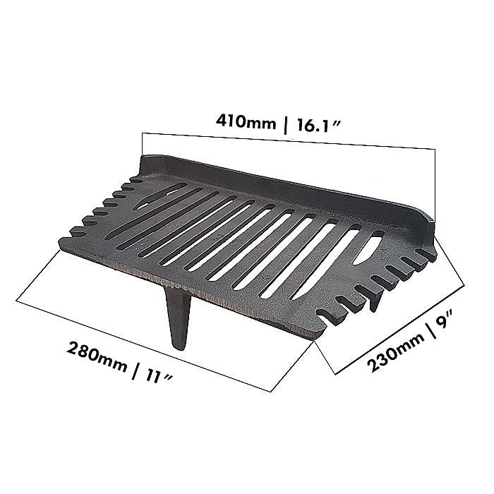 Heavy Duty Cast Iron 18 Inch Leaf Urn Fire Grate with Legs