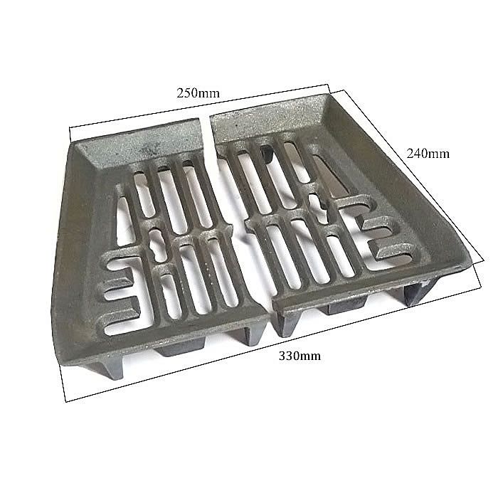 Heavy Duty Cast Iron Baxi Burnall Fire Basket 16 Inch 2 Piece Fire Grate