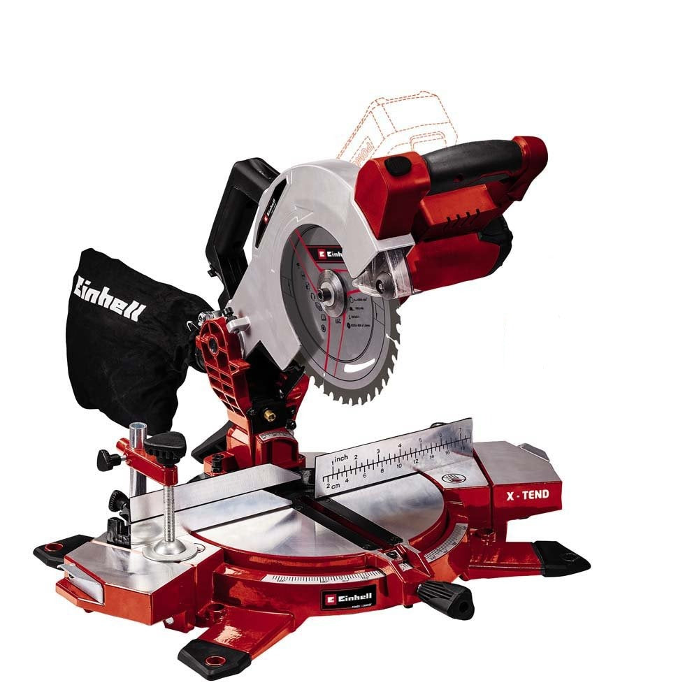 Einhell Power X-Change 18V Cordless Single Bevel Mitre Saw - Bar