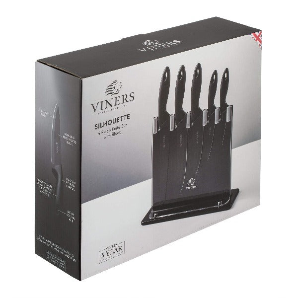 Viners 6 piece Silhouette Knife Block Set