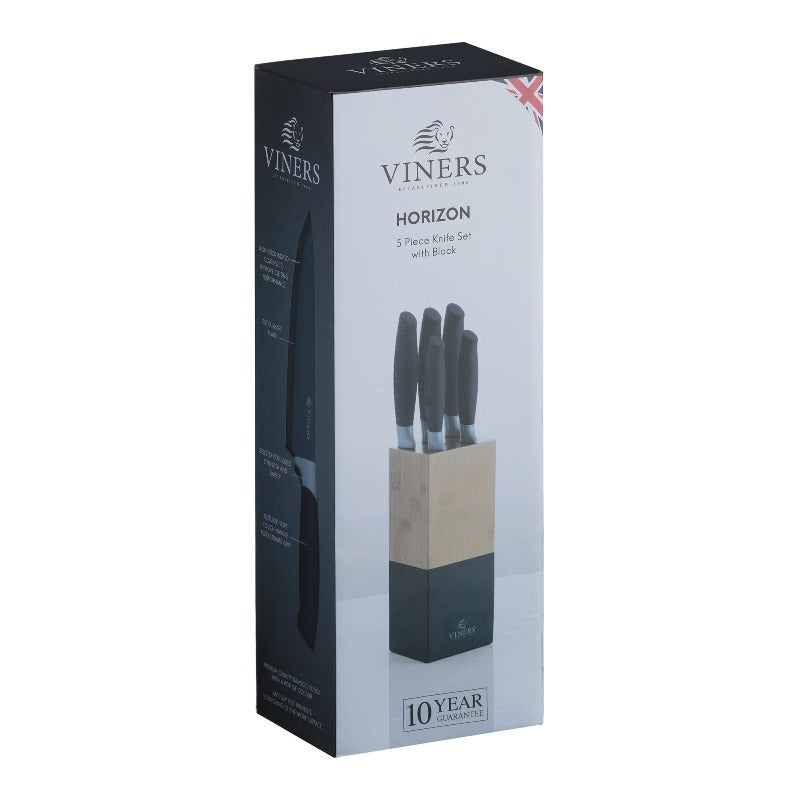 Horizon Indigo 6pce Knife Block Set