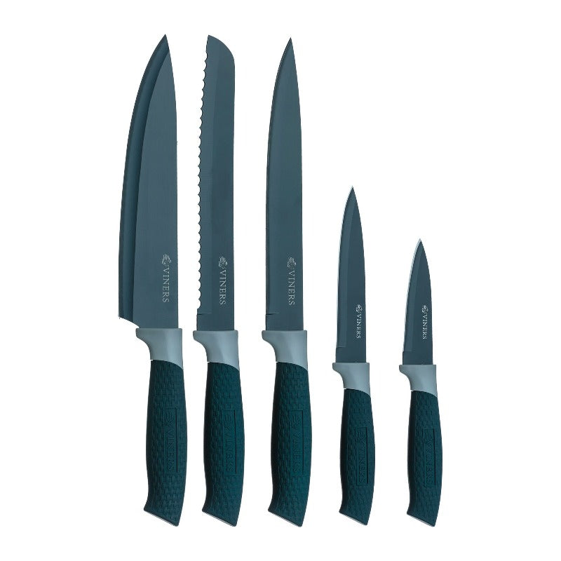 Horizon Indigo 6pce Knife Block Set