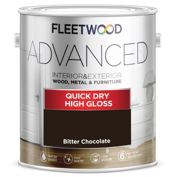 Fleetwood Advanced Gloss Quick Dry - Bitter Chocolate 750ml