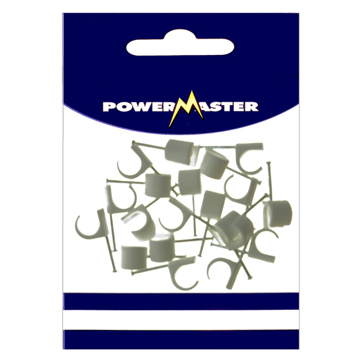 Powermaster 14-20mm Cable Clips Black - 20 Piece
