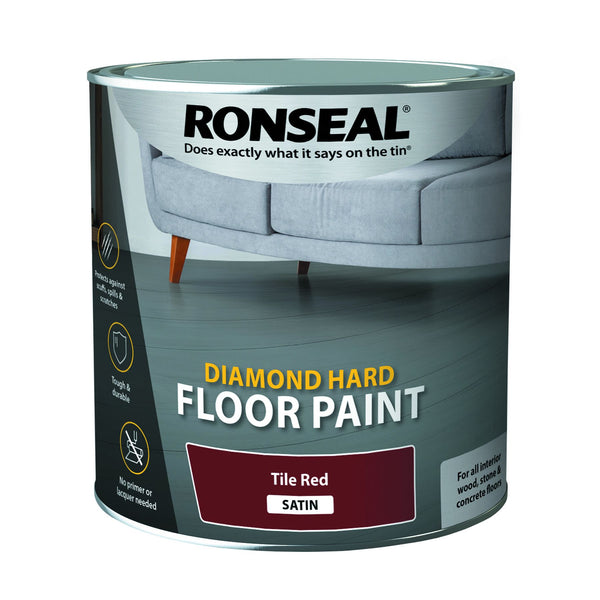 Ronseal Diamond Hard Floor Paint 2.5l - Tile Red