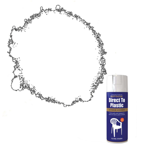 Rust-Oleum Direct To Plastic Spray Paint 400ML - White