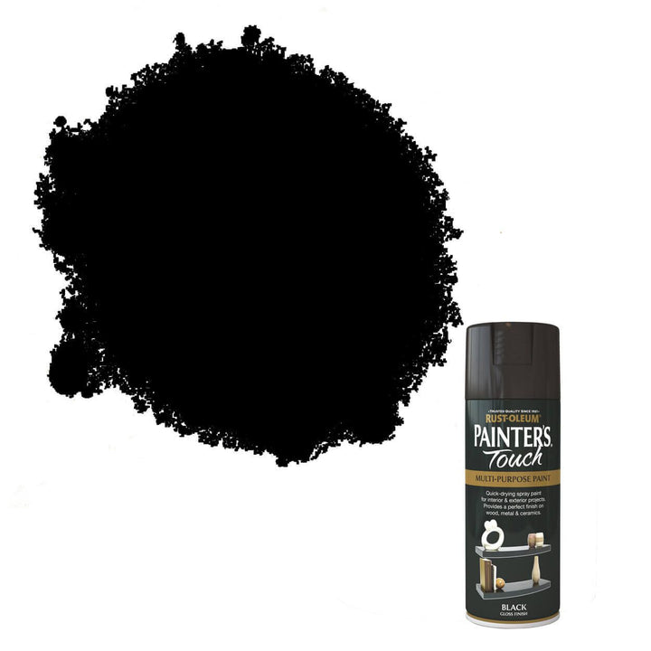 Painters Touch Multi-Purpose Spray Paint 400Ml - Black Gloss