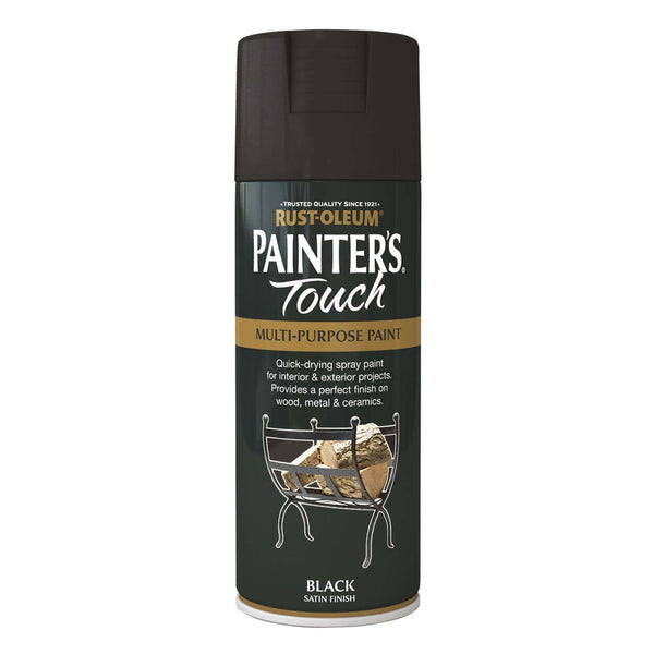 Painters Touch Multi-Purpose Spray Paint 400Ml - Black Satin