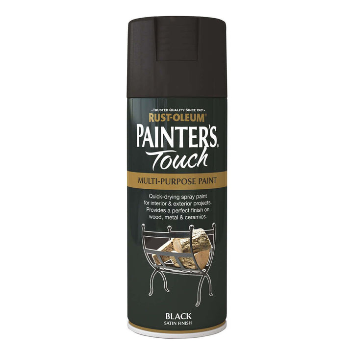 Painters Touch Multi-Purpose Spray Paint 400Ml - Black Satin