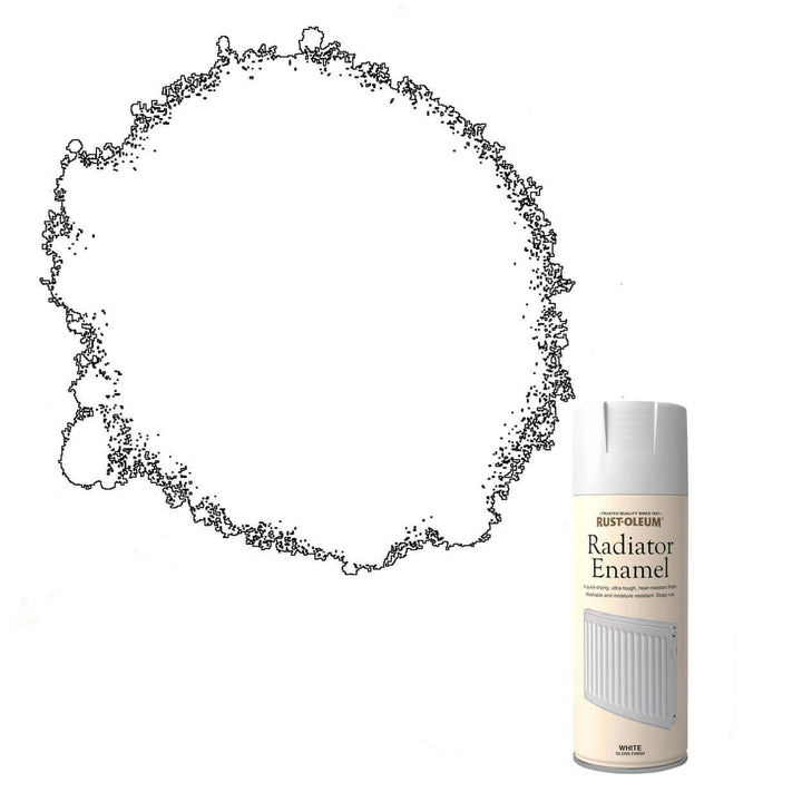 Rust-Oleum Radiator Enamel Spray Paint 400ML - White Gloss