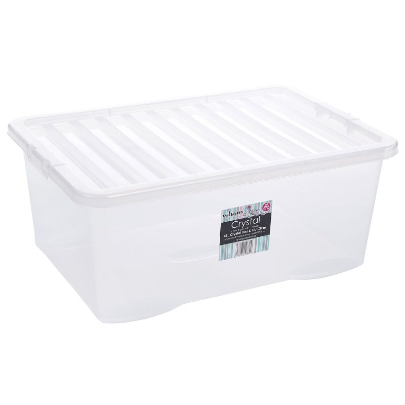Wham Crystal 45L U/bed Box & Lid Clear