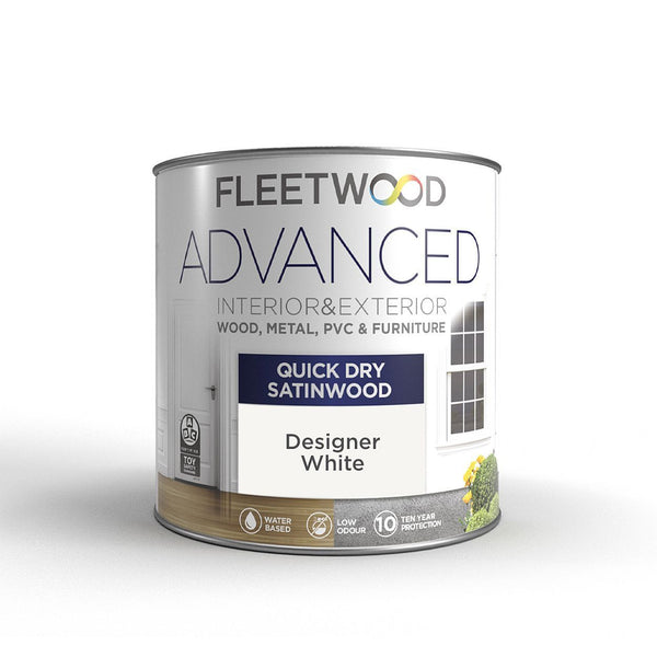 Fleetwood Advanced Satinwood Quick Dry - Designer White 750ml