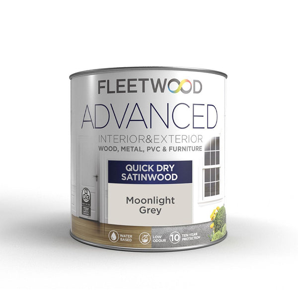 Fleetwood Advanced Satinwood Quick Dry - Moonlight Grey 750ml