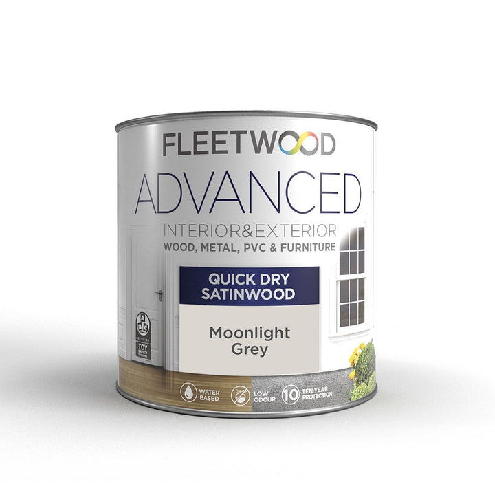 Fleetwood Advanced Satinwood Quick Dry - Moonlight Grey 750ml