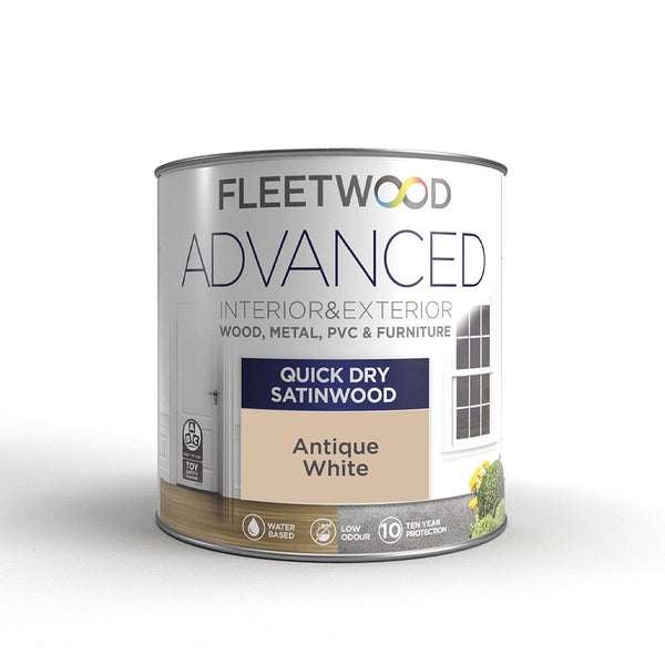 Fleetwood Advanced Satinwood Quick Dry - Antique White 750ml
