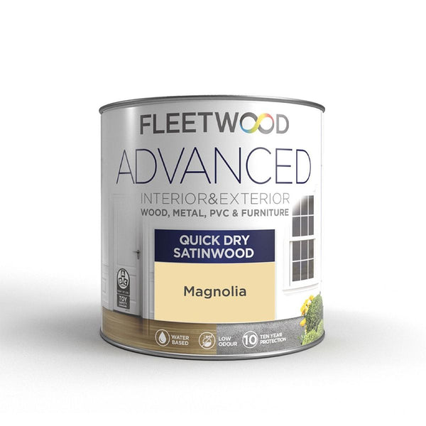 Fleetwood Advanced Satinwood Quick Dry - Magnolia 750ml