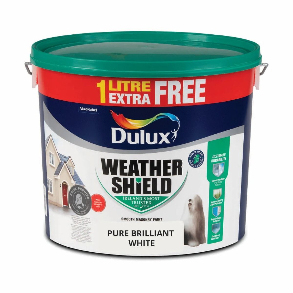 Dulux Weathershield Smooth White Masonry Paint 11L