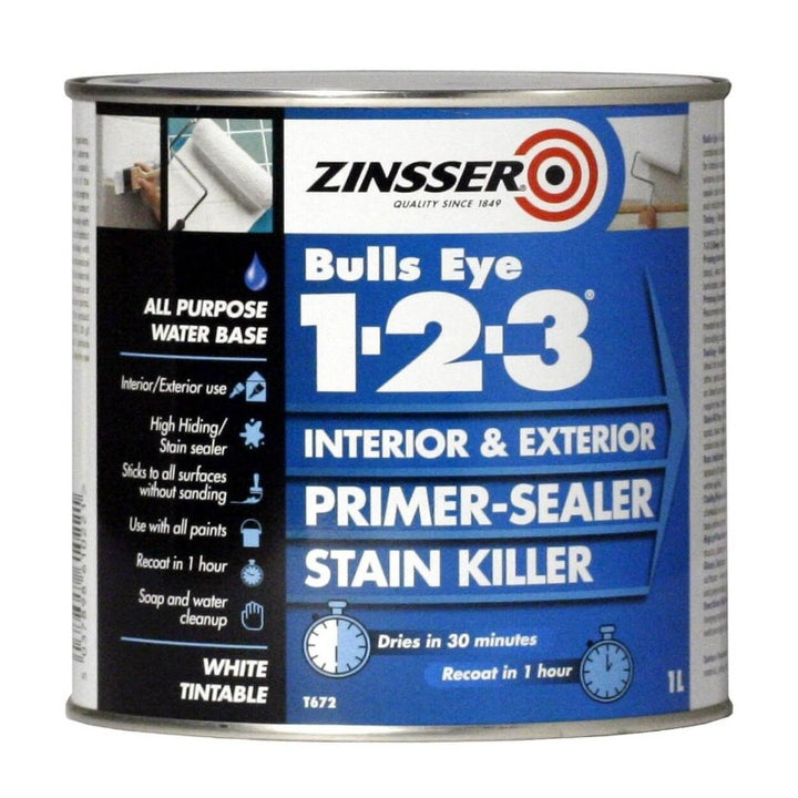 Zinsser BULLS EYE® 1-2-3 Interior/Exterior Primer & Sealer Paint
