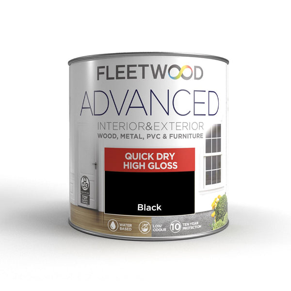 Fleetwood Advanced Gloss Quick Dry - Black 750ml