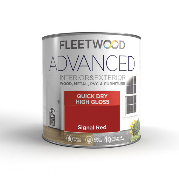 Fleetwood Advanced Gloss Quick Dry - Signal Red 750ml