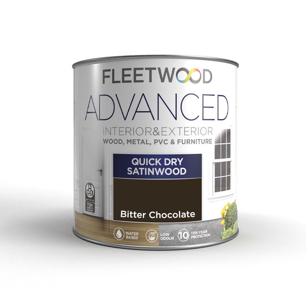 Fleetwood Advanced Satinwood Quick Dry - Bitter Chocolate 750ml